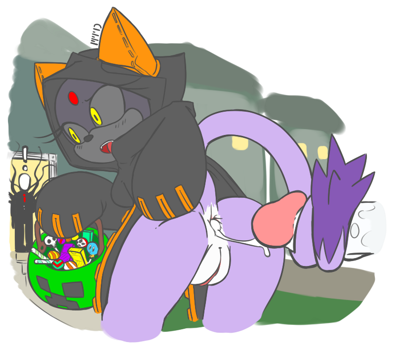 blaze the cat, slenderman, taokaka, and torakaka (sonic the hedgehog (series) and etc) created by marthedog