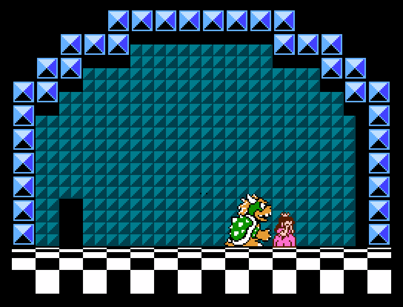 bowser and princess peach (super mario bros. 3 and etc) created by nibbler2345