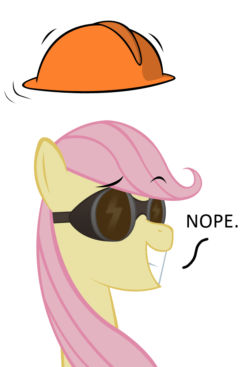 engineer and fluttershy (friendship is magic and etc) created by unknown artist