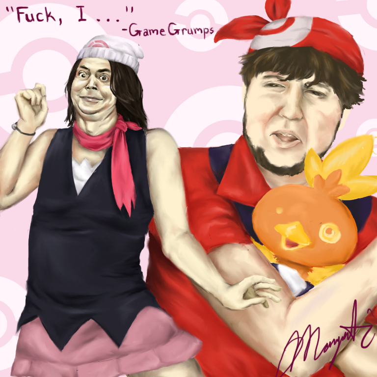 arin hanson and jon jafari (game grumps and etc) created by margwli