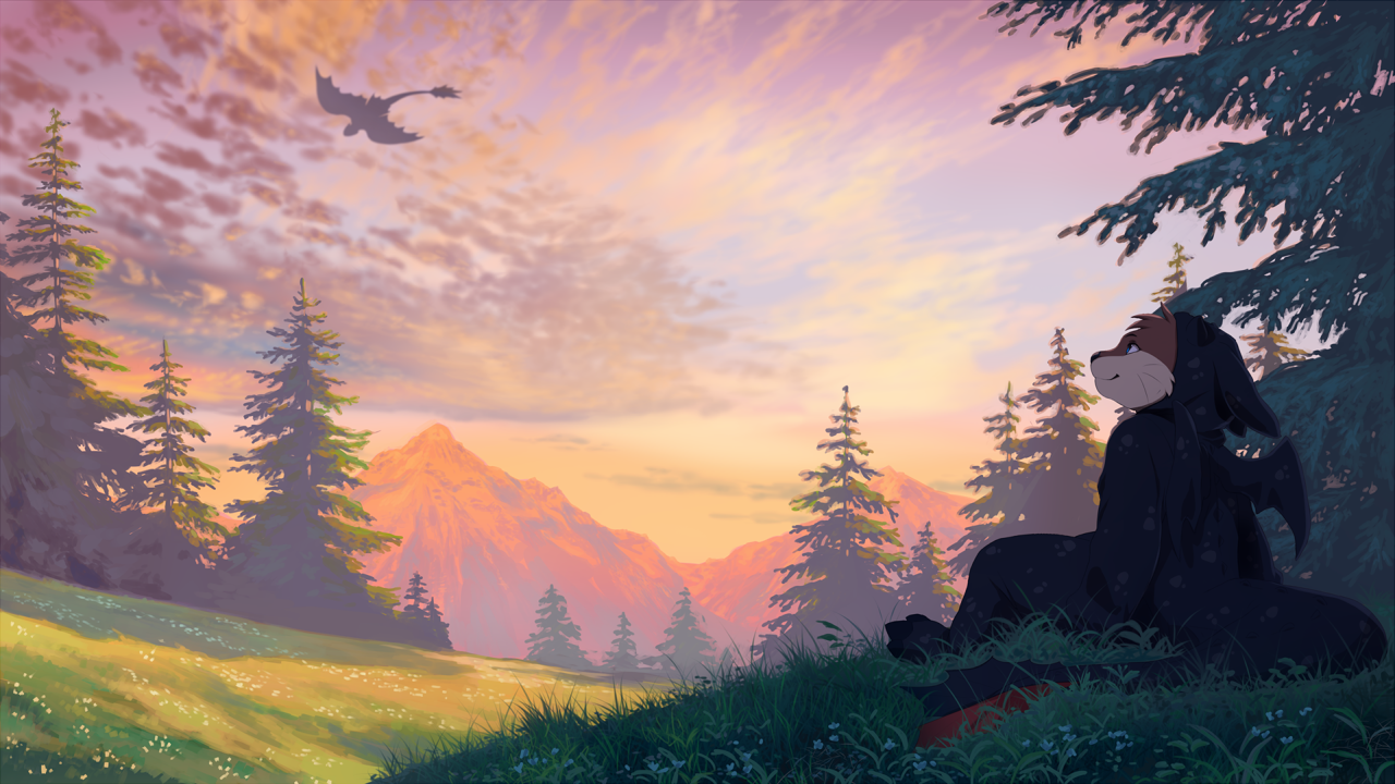 fudge the otter and toothless (how to train your dragon and etc) created by akitamonster