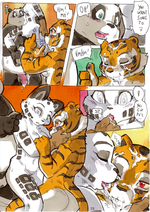 master po ping, master tigress, and song (better late than never and etc) created by daigaijin