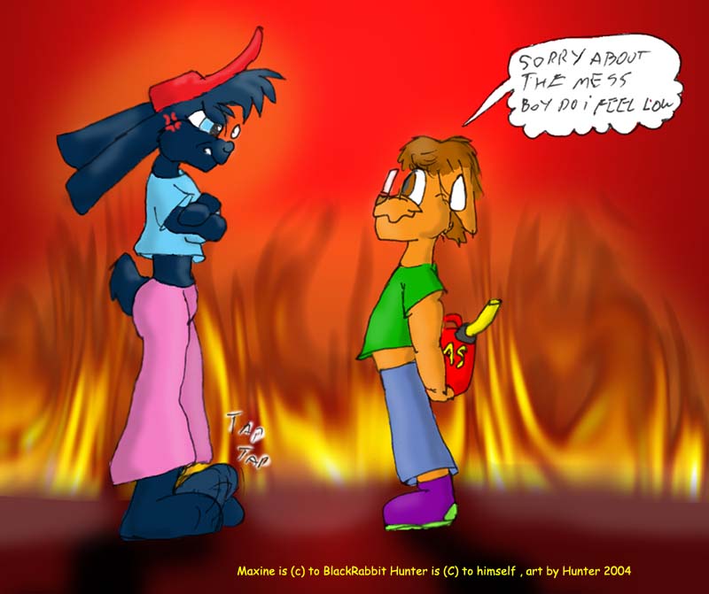 hunter and maxine blackbunny created by hunter (artist)
