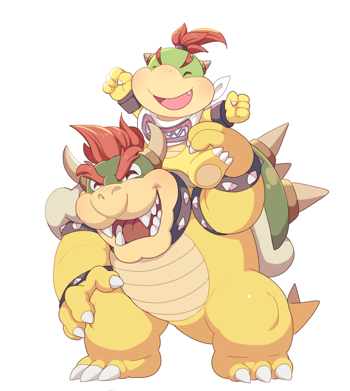 bowser and bowser jr. (mario bros and etc) created by hosinoirie777