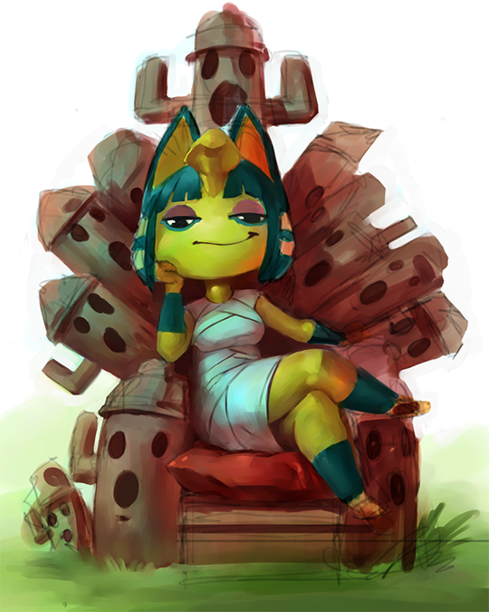 ankha (animal crossing and etc) created by tealfuleyes
