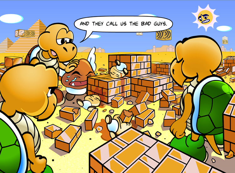 angry sun (super mario bros. 3 and etc) created by silentkv