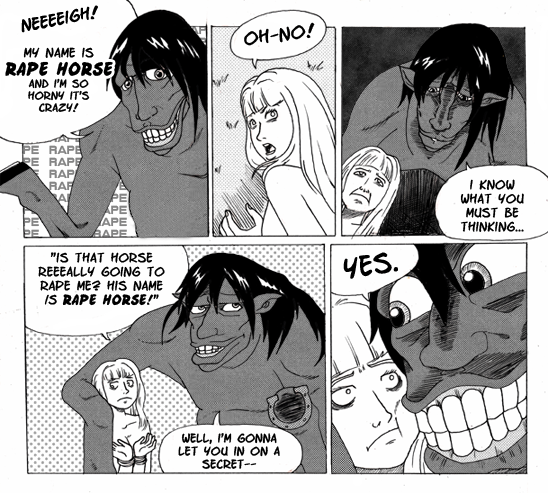 farnese de vandimion and rape horse (berserk (series)) created by unknown artist