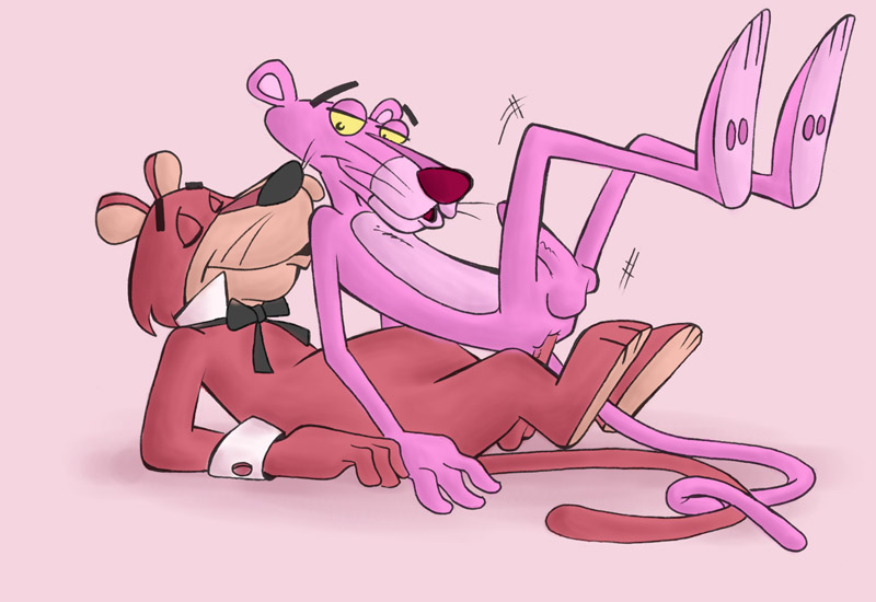 pink panther and snagglepuss (pink panther (series) and etc) created by salmacisreptile