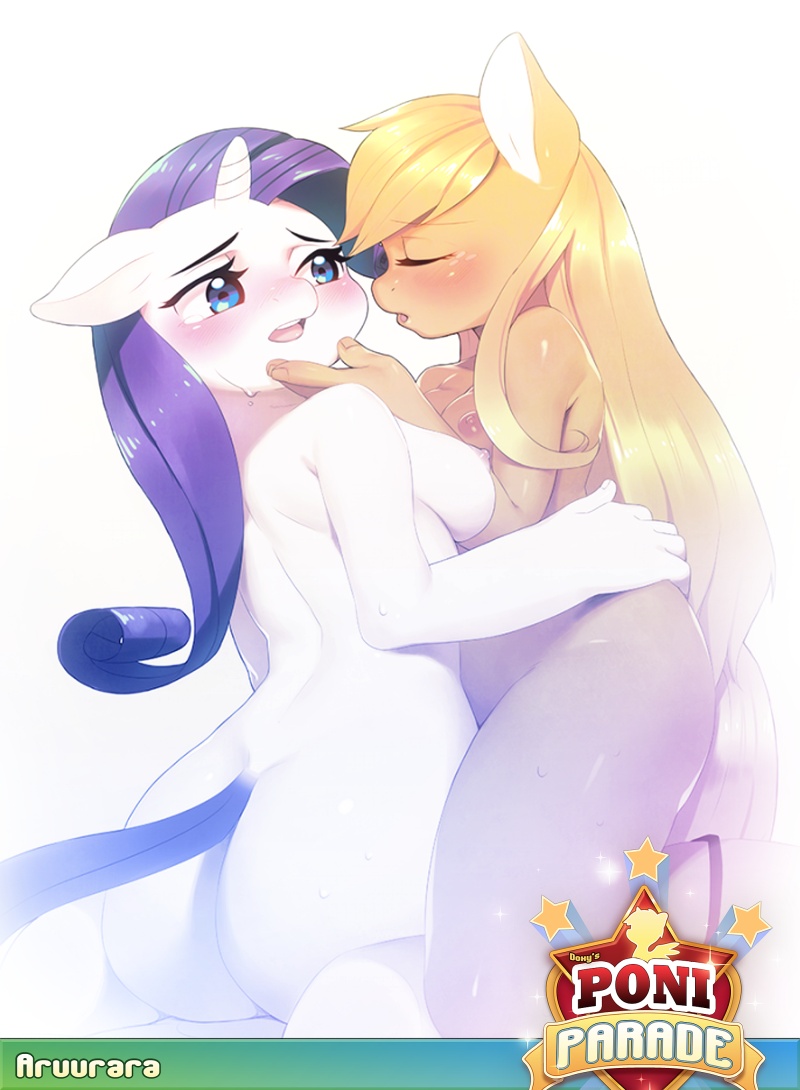 applejack and rarity (friendship is magic and etc) created by aruurara and doxy
