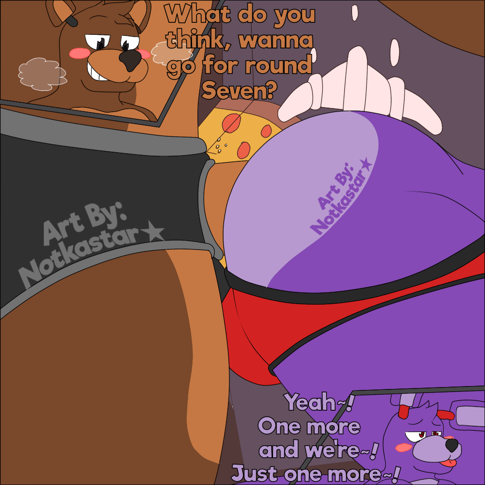 bonnie and freddy (five nights at freddy's and etc) created by notkastar