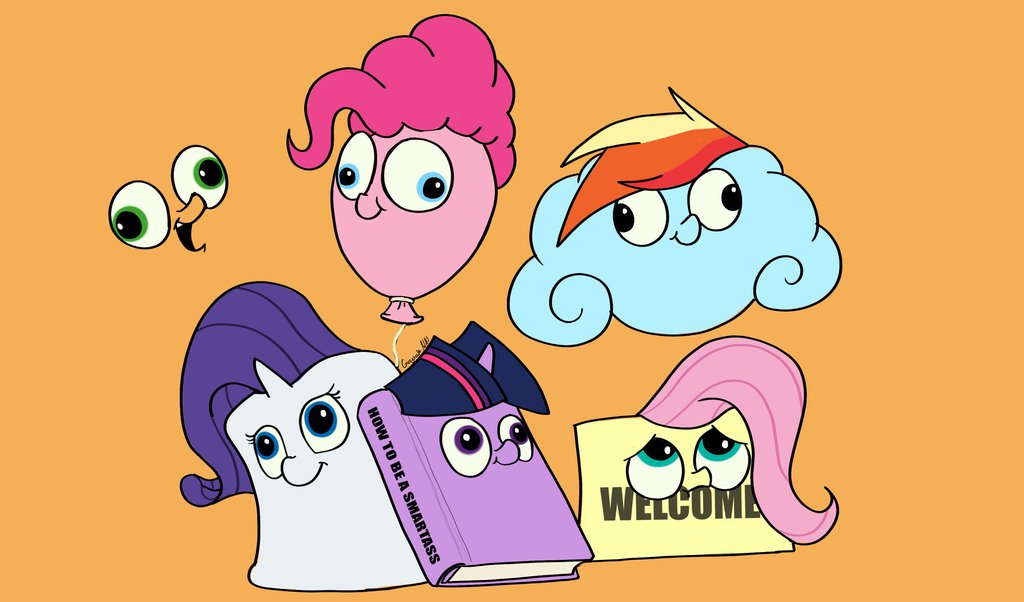 twilight sparkle, background character, rainbow dash, fluttershy, pinkie pie, and etc (friendship is magic and etc) created by theponysketchguy