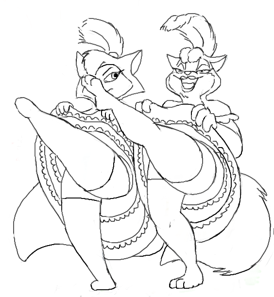 miss kitty and sawyer (an american tail and etc) created by redout