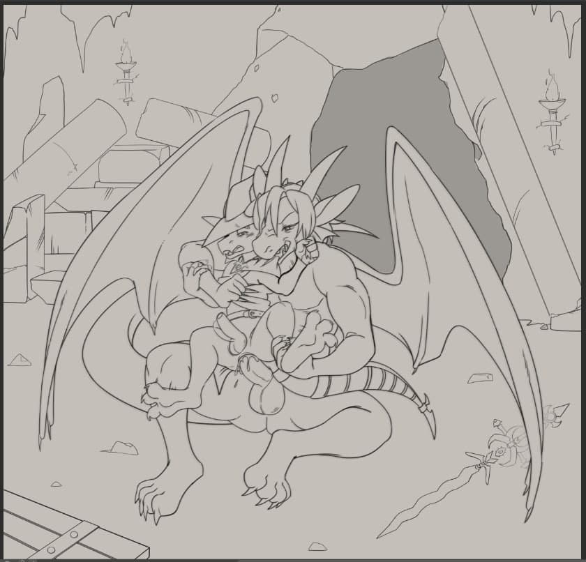 jaiko and meek the ever meak (dragon cave and etc) created by unknown artist