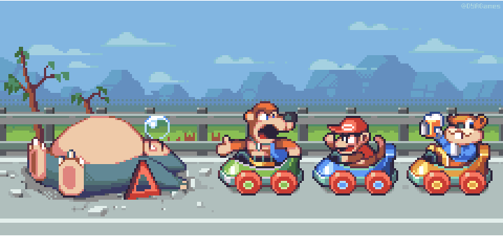 banjo, conker, and diddy kong (conker's bad fur day and etc) created by albertov