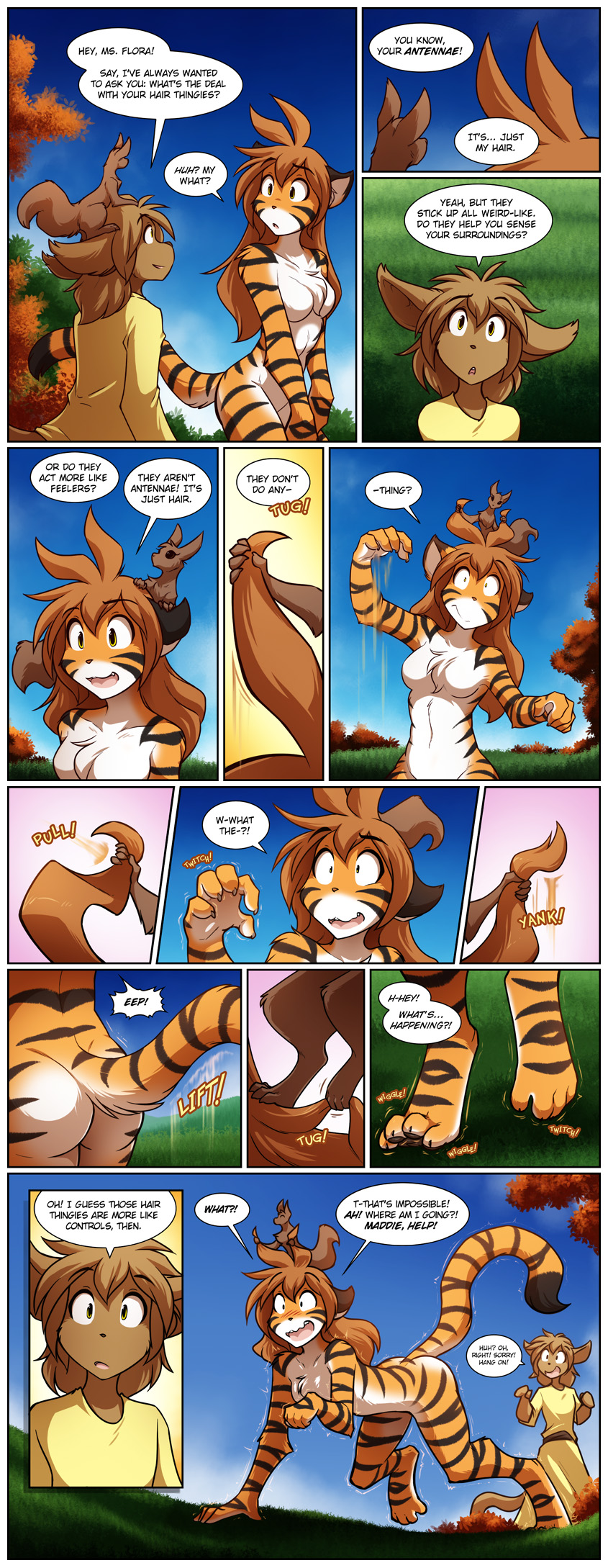 flora, madelyn adelaide, and mrs. nibbly (twokinds) created by tom fischbach
