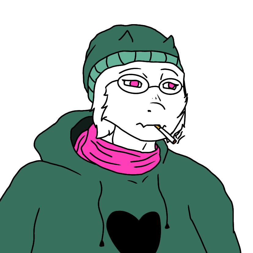 doomer wojak and ralsei (undertale (series) and etc) created by kaycraftytrus