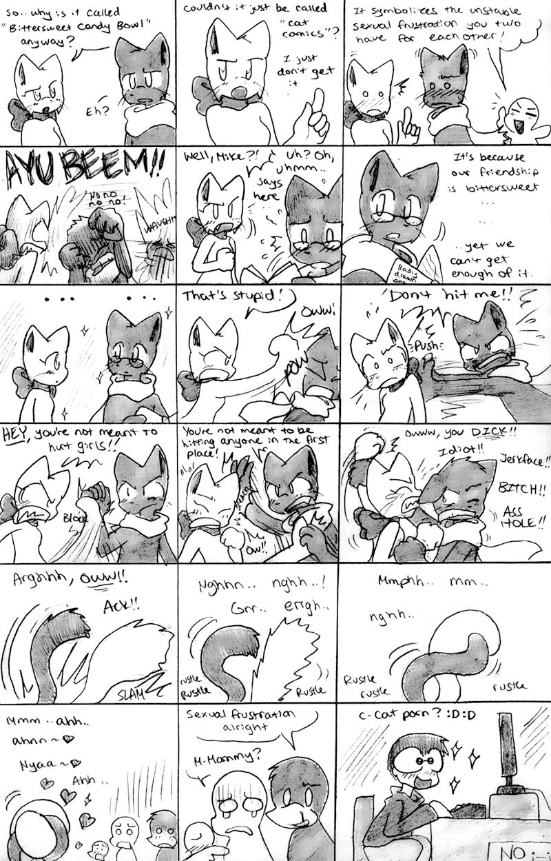 blur, chirpy, lucy, mike, and yashy (bittersweet candy bowl) created by rustle and taeshi (artist)