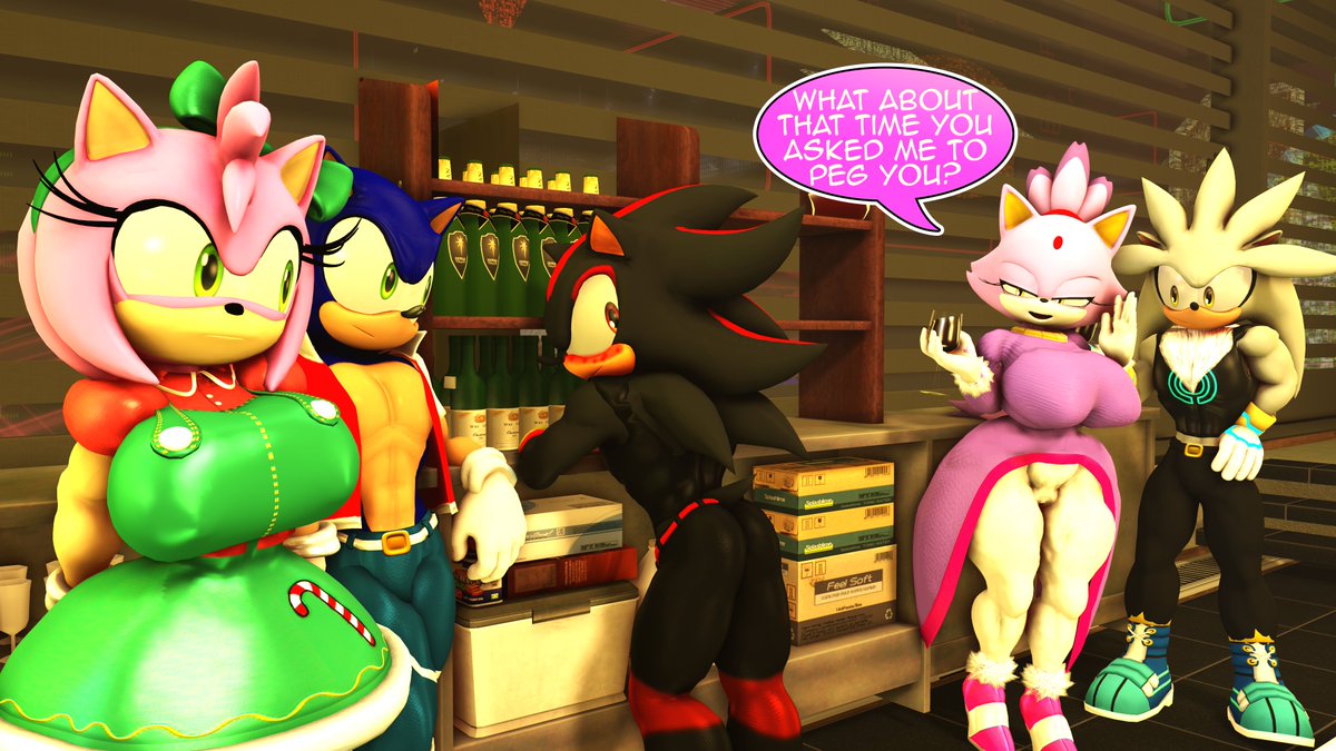 amy rose, blaze the cat, shadow the hedgehog, silver the hedgehog, and sonic the hedgehog (sonic the hedgehog (series) and etc) created by rocketspuff