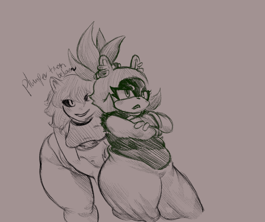 fan character and surge the tenrec (sonic the hedgehog (comics) and etc) created by kirbchub