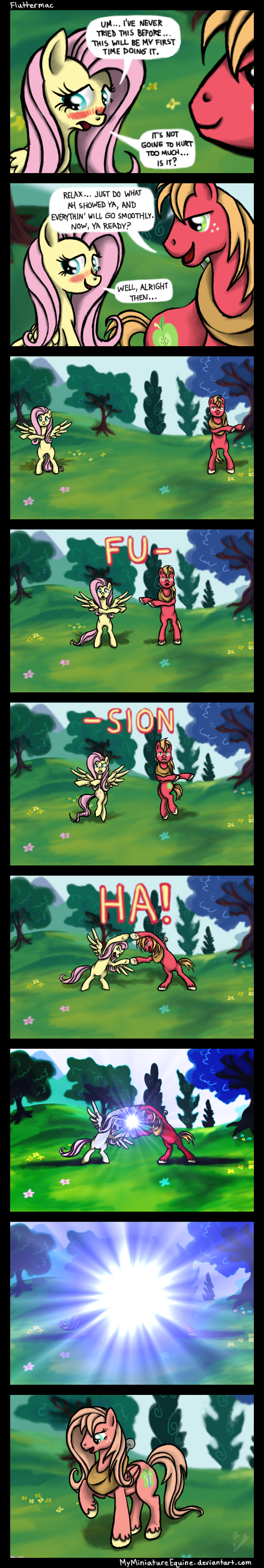 big macintosh and fluttershy (friendship is magic and etc) created by myminiatureequine