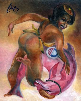 michelle obama created by dan lacey