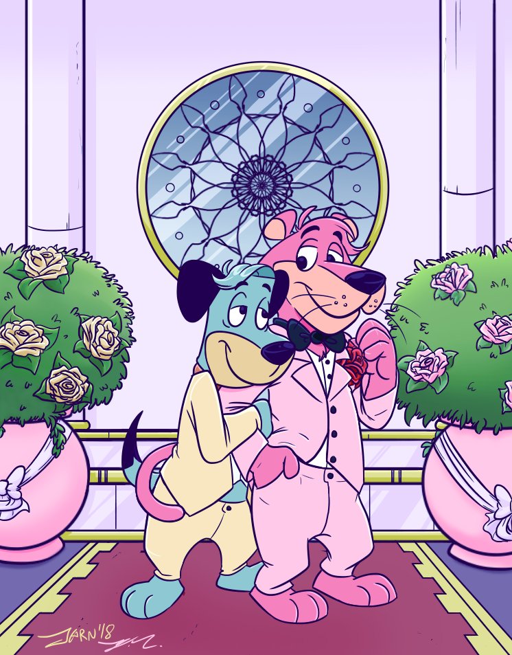 huckleberry hound and snagglepuss (the huckleberry hound show and etc) created by tarnydraws