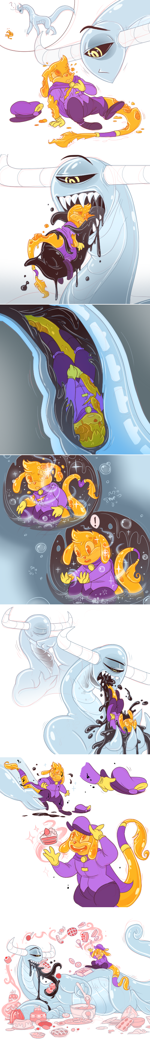 hayati and king gelatinous (mythology and etc) created by blinkpen