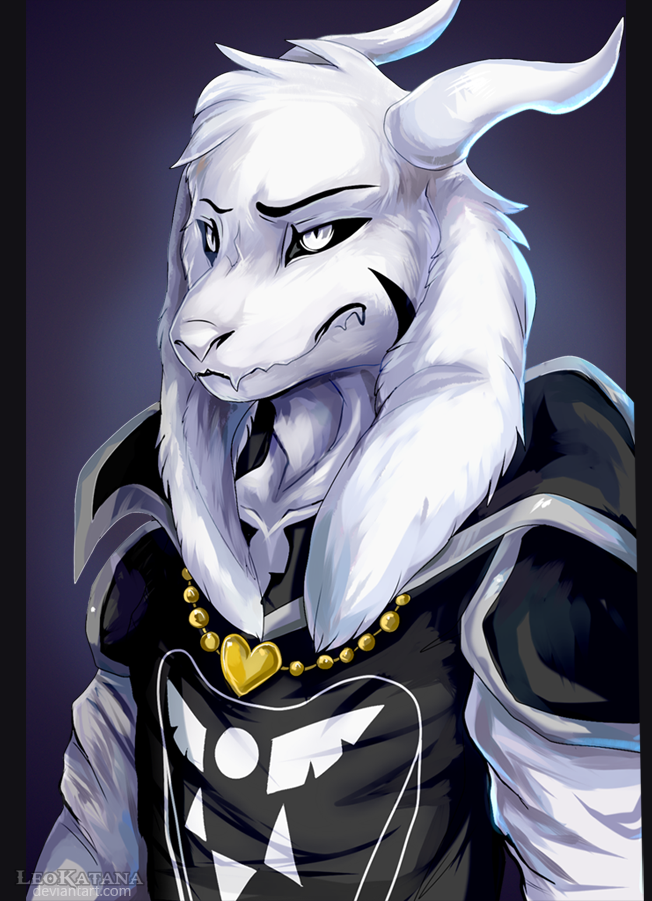 asriel dreemurr (undertale (series) and etc) created by leokatana