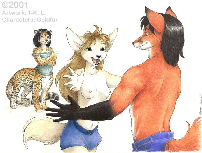 forestwalker, kris fletcher, and leanna fennec (chakona space) created by tara k. labus