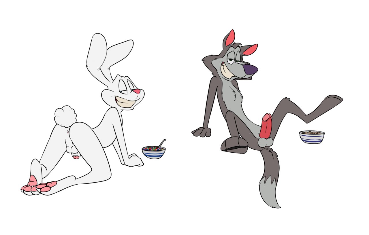 chip the wolf and trix rabbit (general mills and etc) created by rotten robbie