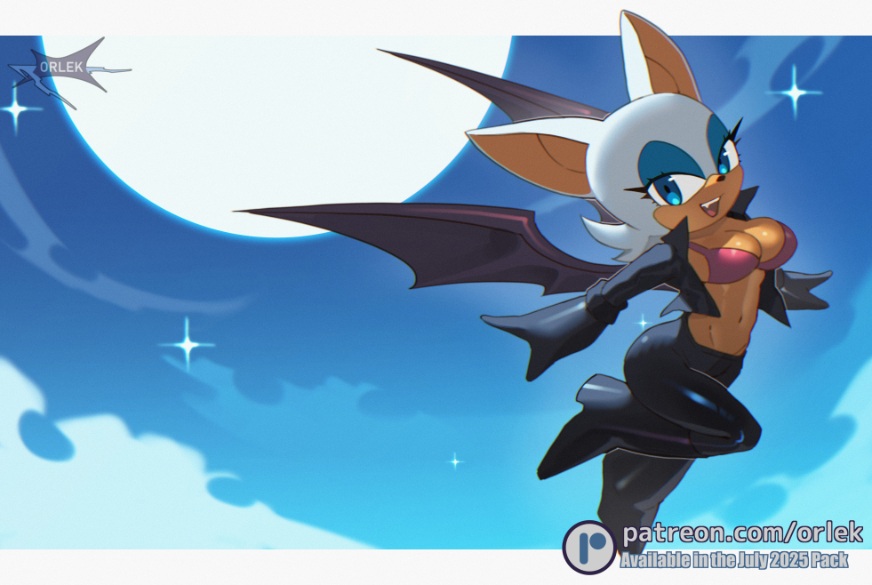 rouge the bat (sonic the hedgehog (series) and etc) created by orlek