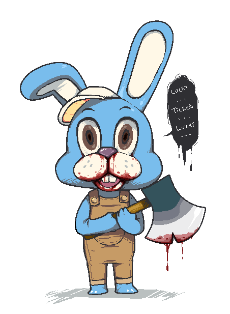 robbie the rabbit and zipper t. bunny (animal crossing and etc) created by alien-sama