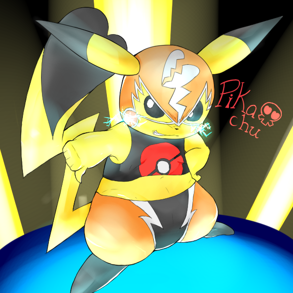 cosplay pikachu and pikachu libre (nintendo and etc) created by shu-hoocooh