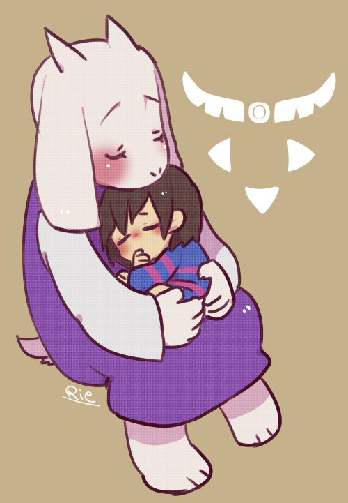 frisk and toriel (undertale (series) and etc) created by rie (artist)