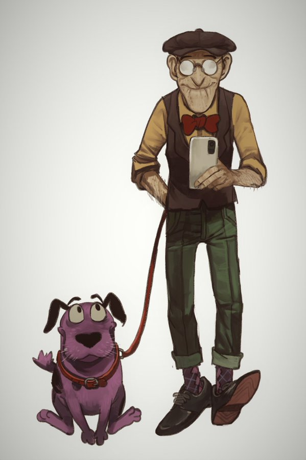courage the cowardly dog and eustace bagge (courage the cowardly dog and etc) created by mossa