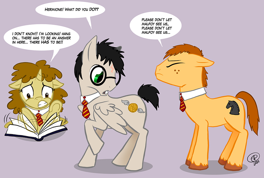 harry potter, hermione granger, and ronald weasley (harry potter (series) and etc) created by odduckoasis