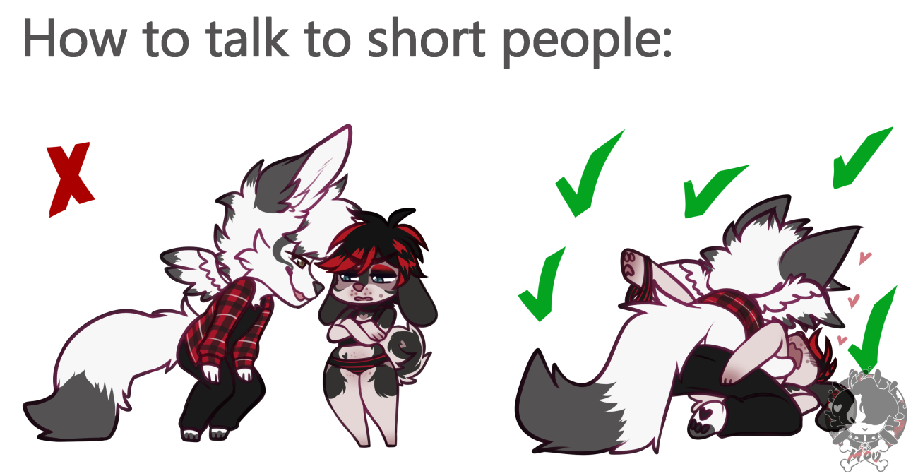 cass and moucchiato (how to talk to short people) created by moucchiato