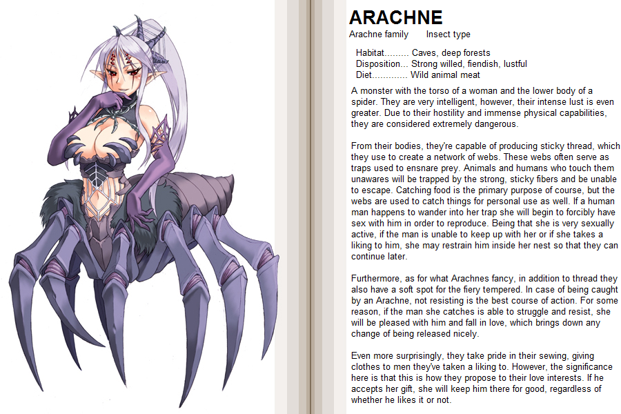 monster girl profile and etc created by kenkou cross and third-party edit