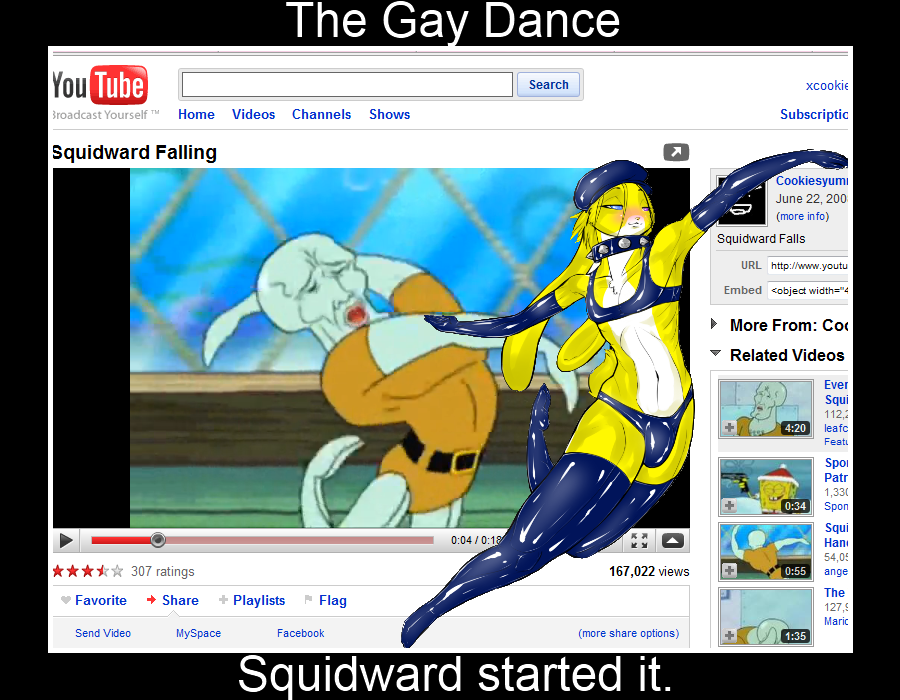 squidward tentacles (handsome squidward (meme) and etc) created by v-m