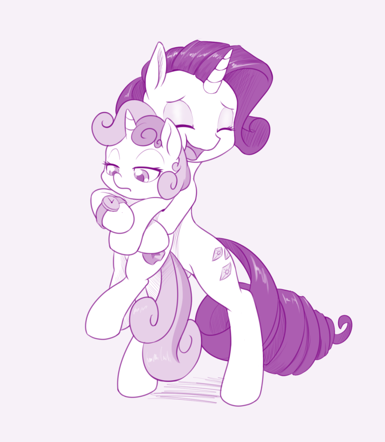 rarity and sweetie belle (friendship is magic and etc) created by dstears