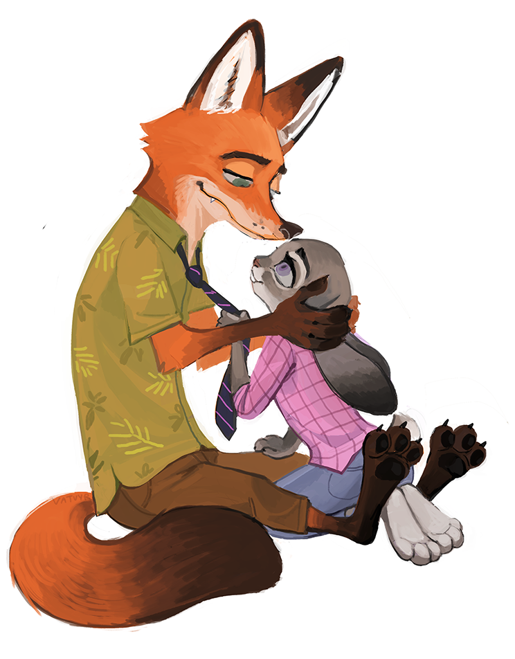 judy hopps and nick wilde (zootopia and etc) created by vatvyr