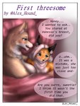 3:4 alex_hound anthro big_breasts breasts canid canine comic connor_(alex_hound) dialogue dominant dominant_female duo eleanor_(alex_hound) english_text female femboy fox hi_res male male/female mammal mature_female overweight text