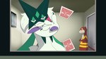 16:9 ace_attorney anthro capcom card duo generation_5_pokemon generation_9_pokemon hi_res male matchstick_39 maximillion_galactica meowscarada nintendo pokemon pokemon_(species) prison shiny_pokemon watchog widescreen