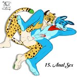 1:1 absurd_res anal anal_penetration anthro balls blue_body blue_fur bodily_fluids butt cheetah cum cum_in_ass cum_inside cum_on_penis cum_while_penetrated cumshot digit_ring digital_media_(artwork) duo ejaculation erection feet felid feline fur genital_fluids genitals gustobunny hair hands-free hi_res jewelry lagomorph leporid male male/male male_penetrated male_penetrating male_penetrating_male mammal nude omithefox open_mouth orgasm paws penetration penis rabbit ring sex simple_background smile spots text toe_ring toes tongue tongue_out white_body white_fur