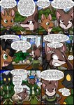 2015 absurd_res aircraft airship anthro armor black_body black_fur blue_sky bray_(kitfox-crimson) breasts brianna_(kitfox-crimson) brown_body brown_fur clothed clothing cloud colored comic dasyurid dasyuromorph day dialogue dialogue_box english_text female fur green_clothing green_eyes grey_body grey_fur group hi_res hookturn_(kitfox-crimson) in_our_shadow jayrunner_(kitfox-crimson) kitfox-crimson lemur machine macropod male mammal marsupial mecha numbat outside pipa_(kitfox-crimson) plant primate pupils quoll red_eyes sky speech_bubble strepsirrhine text tree vehicle wallaby yellow_eyes