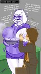 2022 9:16 age_difference angry annoyed anthro apron areola aroused artist_collaboration baking big_breasts bigbeanpole blush bodily_fluids boss_monster_(undertale) bovid breast_play breast_suck breastfeeding breasts briefcase caprine clothed clothing cooking cross-popping_vein dessert dialogue english_text exposed_breasts eyes_closed eyewear fakeryway fangs female floppy_ears food frisk_(undertale) fur furniture gem genital_fluids glasses heart_symbol hi_res horn huge_breasts human jewelry kitchen_gloves lactating larger_female legs_together male mammal mature_female milk necklace nipple_fetish nipple_play nipple_suck older_anthro older_female one_breast_out pastry pearl_(gem) pearl_necklace pie pie_(food) pregnant pregnant_anthro pregnant_female purple_clothing questionable_consent size_difference small_horn sucking table teeth text thick_thighs toriel undertale undertale_(series) vaginal_fluids white_body white_fur younger_human younger_male