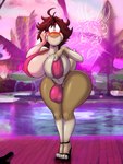 2022 3:4 after_transformation anthro big_breasts big_bulge black_clothing black_footwear black_high_heels blush breasts brown_body brown_hair brown_yoshi bulge clothing crossgender curvy_anthro curvy_figure curvy_gynomorph curvy_intersex detailed_bulge dracojeff exposed_feet footwear gynomorph hair hand_on_cheek high_heeled_sandals high_heels hourglass_figure hourglass_figured_anthro hourglass_figured_gynomorph hourglass_figured_intersex huge_breasts implied_transformation intersex lagomorph leporid looking_at_viewer mammal mario_bros mtg_crossgender mti_crossgender muffin_(amber-calliope) nintendo nipple_outline open_mouth pink_clothing pink_swimwear pupils rabbit sandals shoes small_pupils solo species_transformation standing swimwear thick_thighs transformation water wide_hipped_anthro wide_hipped_gynomorph wide_hipped_intersex wide_hips yoshi