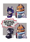 Rating: s
ID: 4943933
Date: 2024-07-26 11:30:27 -0400
Status: active
Score: 140
2024 anthro arsworlds blue_body blue_fur blue_hair blush bodily_fluids breasts brown_body brown_fur canid canine circlet clothing cross-popping_vein dialogue duo electronics english_text eyebrows eyes_closed female fox fox_mccloud fur green_eyes hair headgear headphones headset hi_res i'm_not_calling_you_"good_boy" jacket krystal_(star_fox) male mammal nintendo open_mouth sad short_hair sparkles star_fox tan_body tan_fur tears text topwear white_body white_fur post #4943933