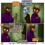 aamon_(james_howard) anthro bat cloak clothing comic dialogue digital_media_(artwork) domestic_cat english_text felid feline felis female group hi_res imp james_howard male mammal patreon patreon_logo patreon_username reggie_(james_howard) speech_bubble text url website_logo