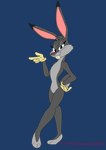 2023 absurd_res alpha_channel anthro black_ear_tips black_eartips bugs_bunny clothing dipstick_ears ear_markings eyelashes femboy fur gloves grey_body grey_fur handwear hare hi_res i'm_gonna_draw_him_getting_knocked_up_i_promise lagomorph leporid looney_tunes male_(lore) mammal multicolored_ears nsffinn simple_background solo toony transparent_background warner_brothers watermark yellow_clothing yellow_gloves yellow_handwear